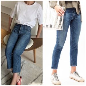 olivia crop high rise slim in reset